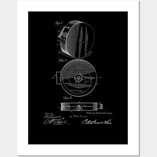 Tambourine Vintage Patent Drawing Posters and Art